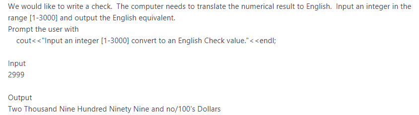Solved We would like to write a check. The computer needs to | Chegg.com