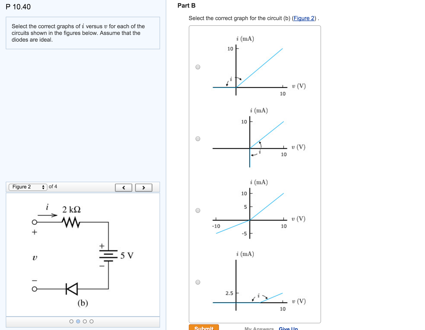 Solved Part A P 10.40 Select the correct graph for the | Chegg.com