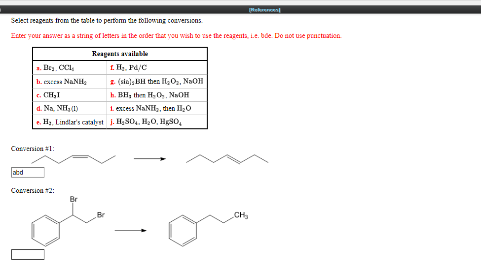 Solved Select Reagents From The Table To Perform The | Chegg.com