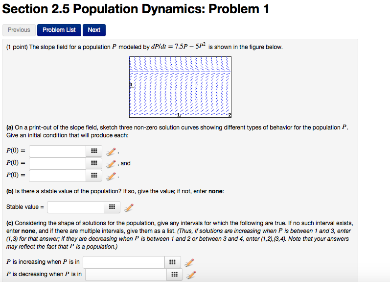 the-slope-field-for-a-population-p-modeled-by-dp-dt-chegg