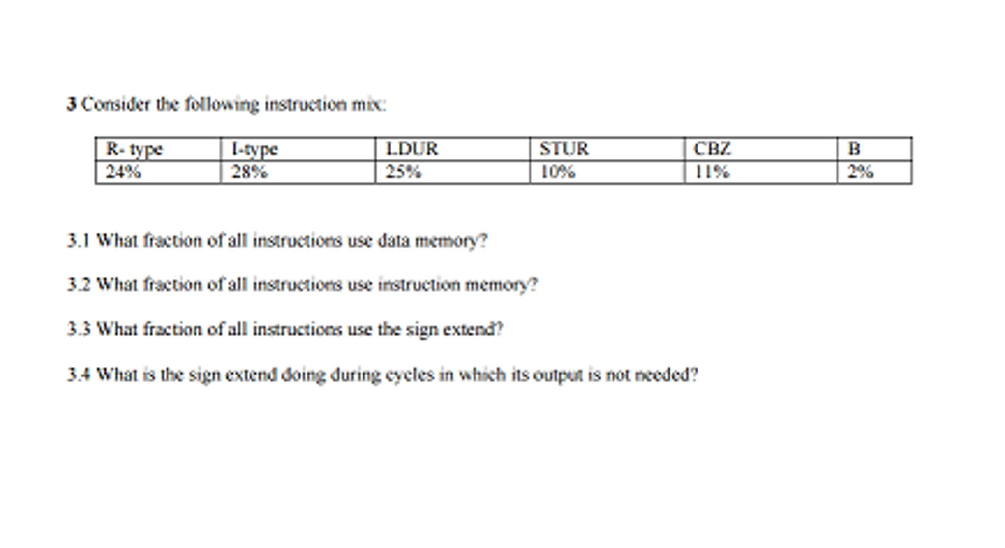 Consider The Following Instruction Mix: What Fract... | Chegg.com