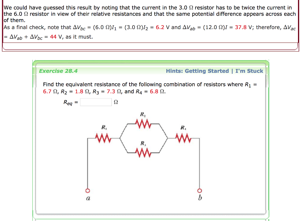 Solved Example 28.4 Find the Equivalent Resistance Problem