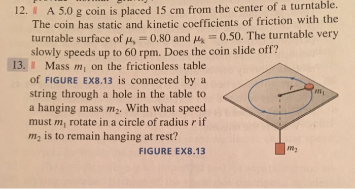 Solved A 5.0 G Coin Is Placed 15 Cm From The Center Of A | Chegg.com