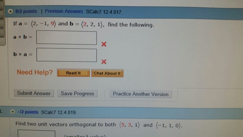 Solved If A = (2, -1, 9) And B (2, 2, 1), Find The | Chegg.com