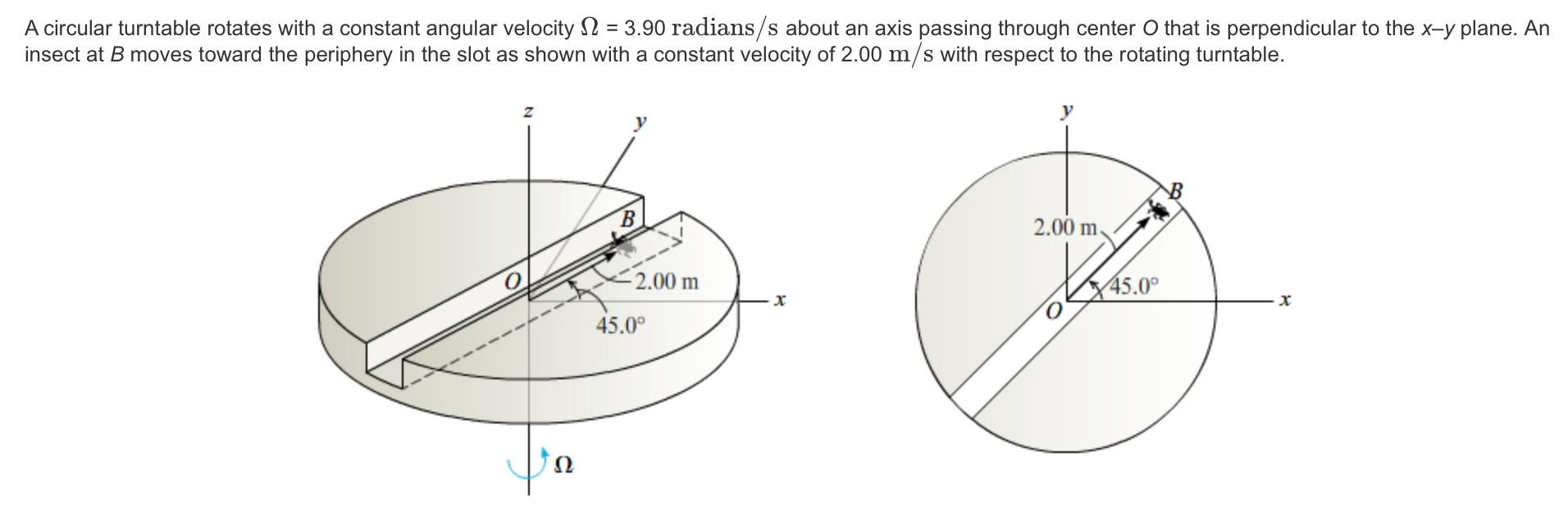 Solved A Circular Turntable Rotates With A Constant Angular | Chegg.com