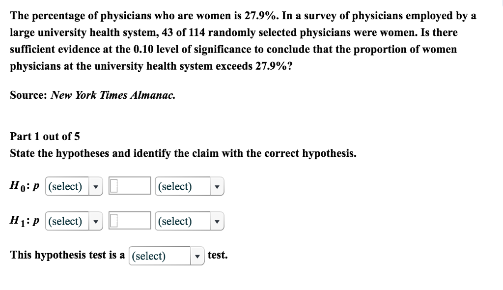 solved-the-percentage-of-physicians-who-are-women-is-27-9-chegg