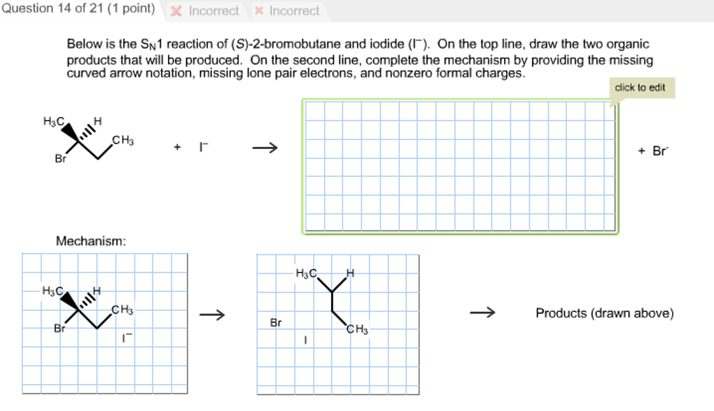 Solved Below Is The S_N 1 Reaction Of (S)-2-bromobutane And | Chegg.com