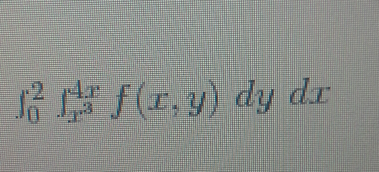 Solved: F(x, Y) Dy Dx | Chegg.com