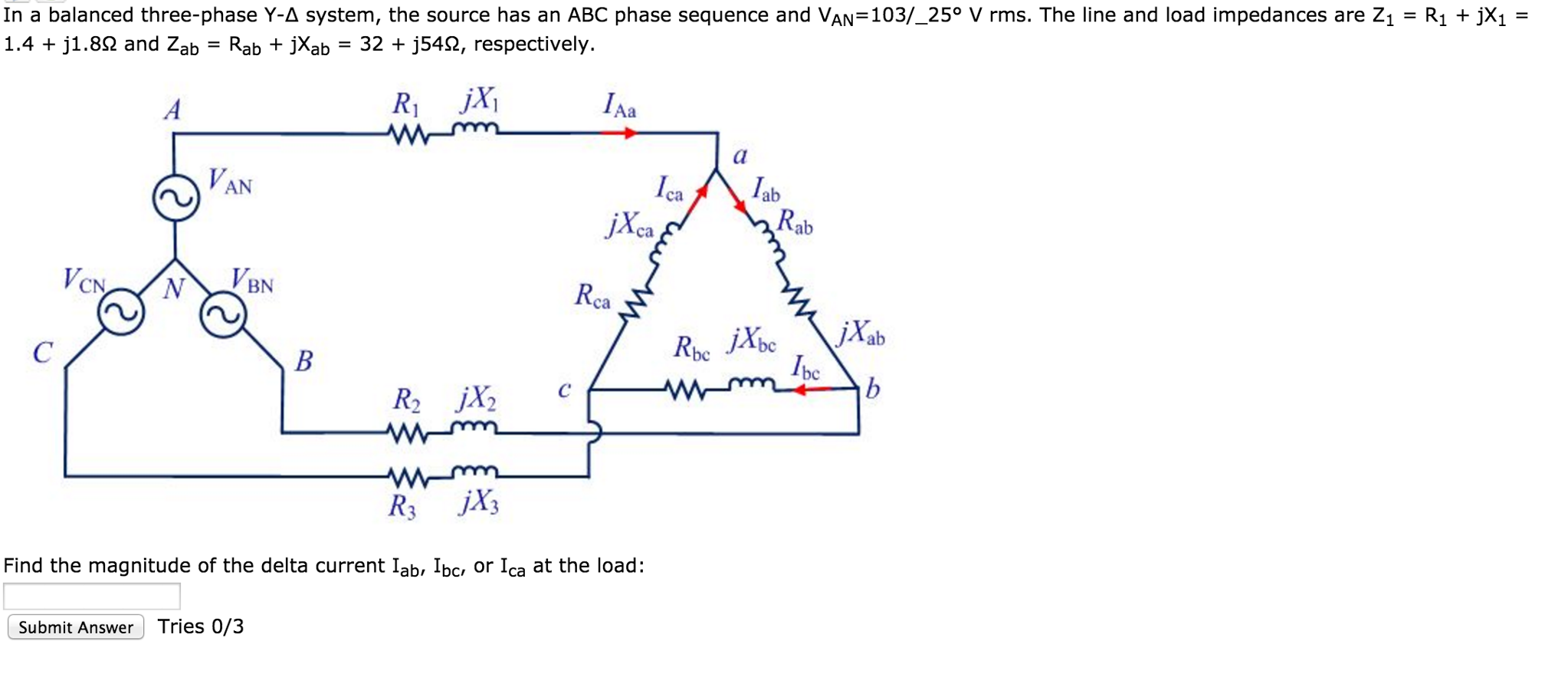 solved-in-a-balanced-three-phase-y-delta-system-the-source-chegg