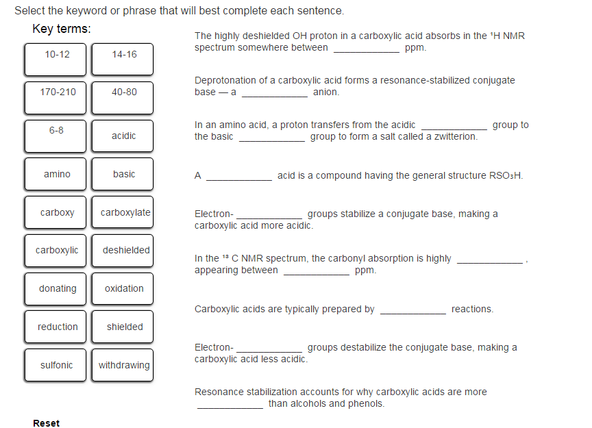 Solved Select the keyword or phrase that will best complete | Chegg.com