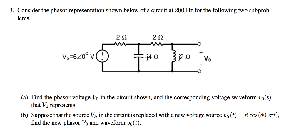 Solved Consider the phasor representation shown below of a | Chegg.com