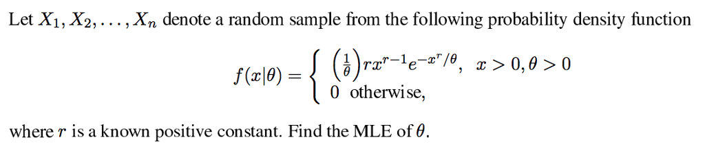 Solved Let X1, X2, , Xn Denote A Random Sample From The 