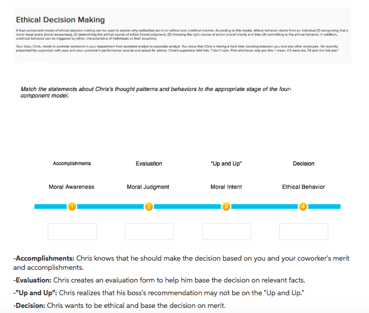 Solved Ethical Decision Making A four-component modell of | Chegg.com