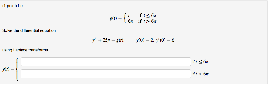 Solved Let Solve the differential equation using Laplace | Chegg.com