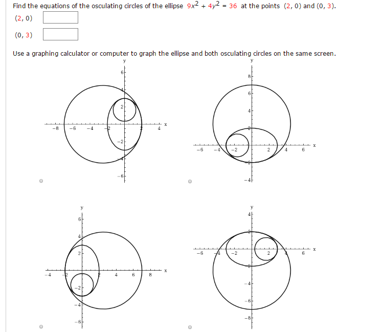 Solved: Find The Equations Of The Osculating Circles Of Th... | Chegg.com