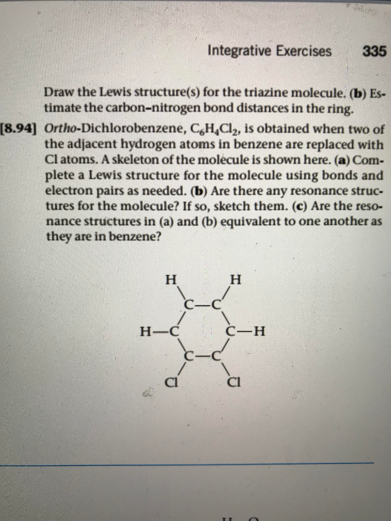 Solved Integrative Exercises 335 Draw the Lewis structure(s) | Chegg.com