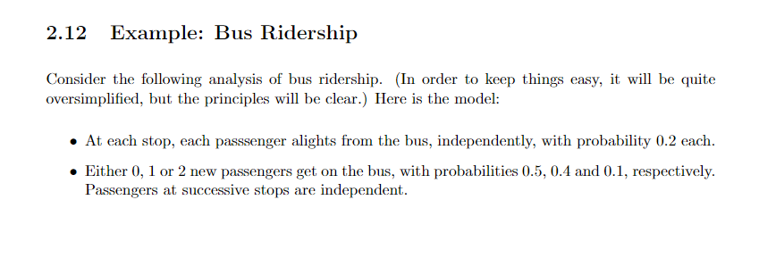 Bus Ridership Form Solved In the bus ridership example, Sec. 2.12, let | Chegg.com