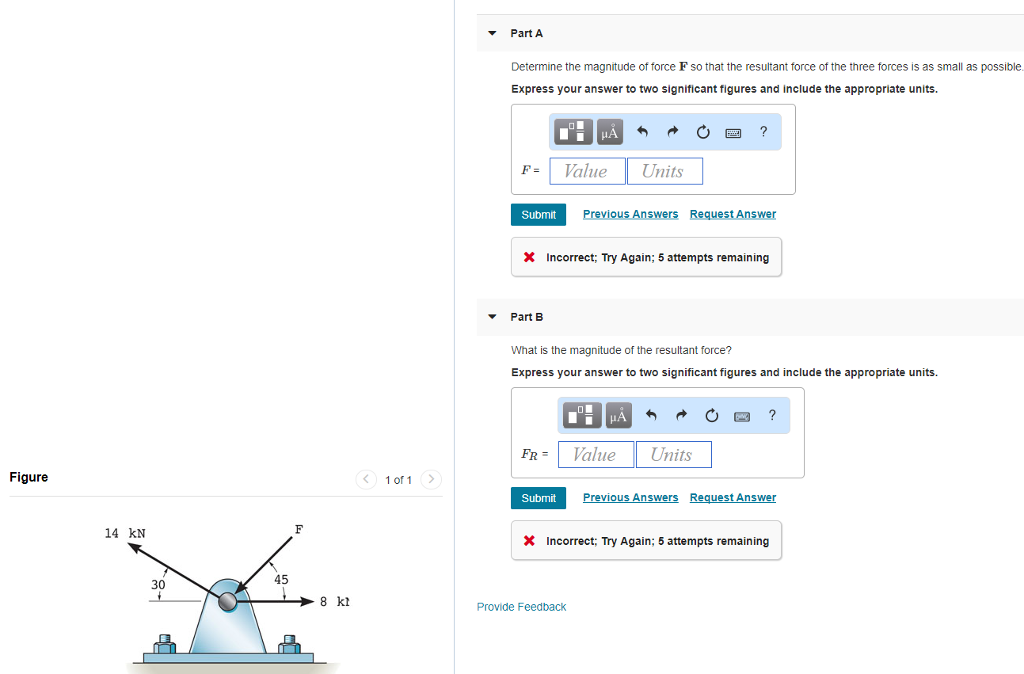 Solved Part A Determine the magnitude of force F so that the | Chegg.com