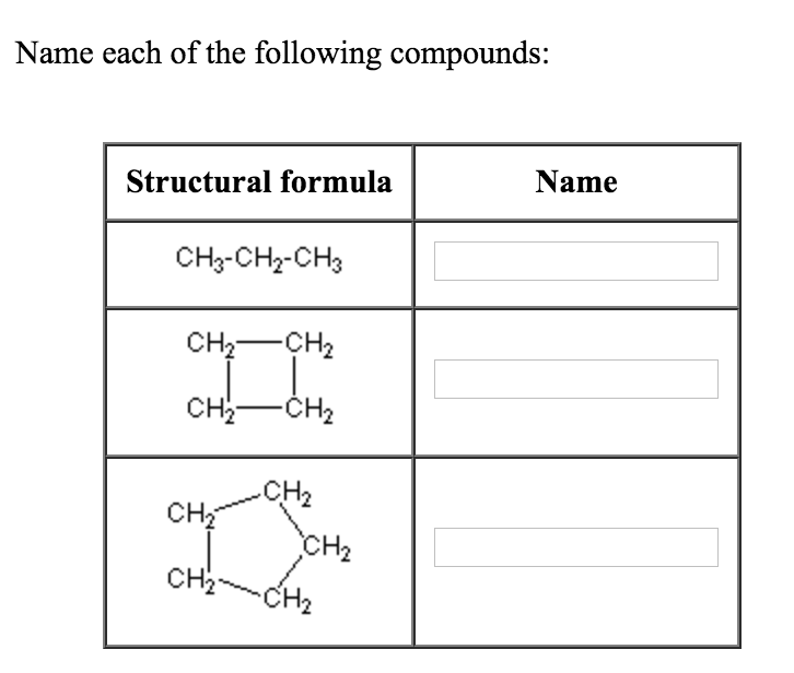 Solved Name Each Of The Following Compounds: | Chegg.com