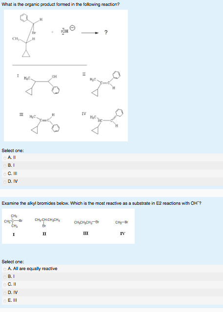 Solved What Is The Organic Product Formed In The Following Chegg