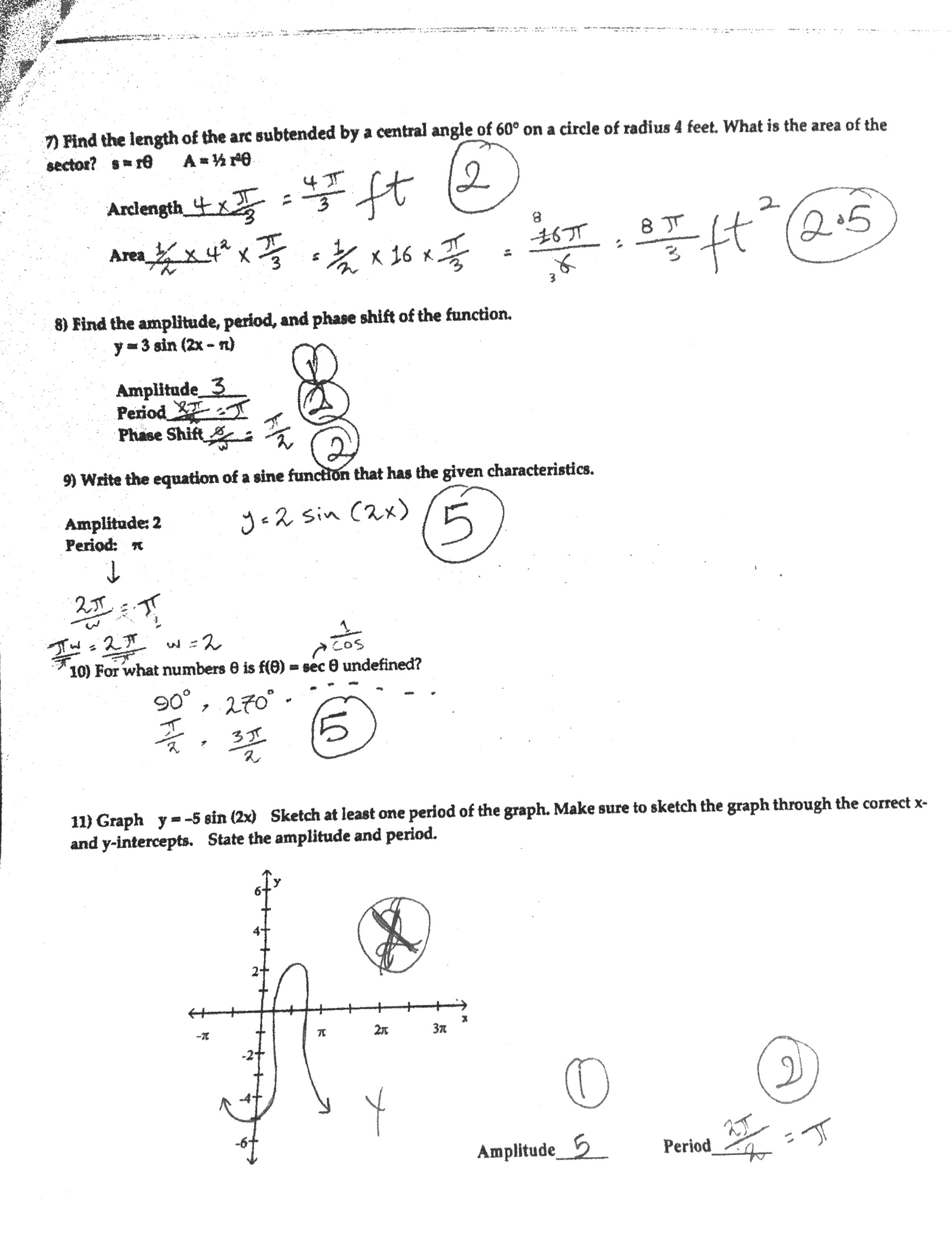 Solved Find The Length O The Arc Subtended By A Central 9898