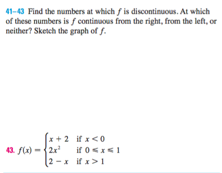 Solved Find the numbers at which f is discontinuous. At | Chegg.com
