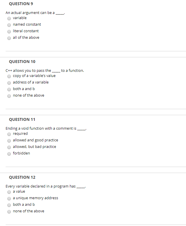 Solved QUESTION 1 A good use of a void function would be to | Chegg.com