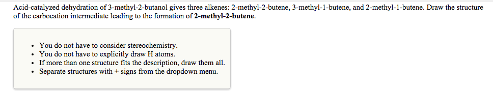 Solved Acid-catalyzed dehydration of 3-methy 1-2-butanol | Chegg.com