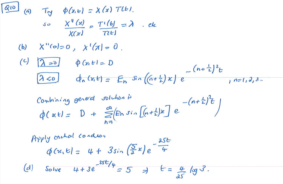 Solved The temperature ?(x, t) at position x and time t in a | Chegg.com