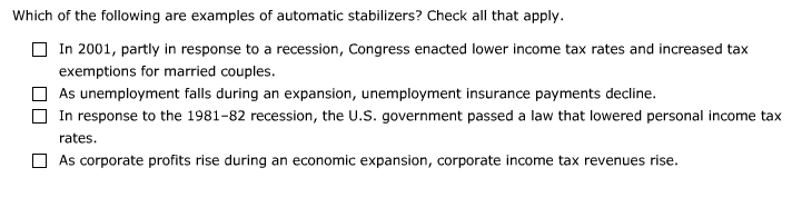automatic stabilizers during recession automatic stabilizers during recession