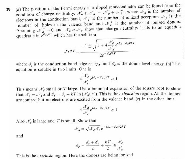 Solved (a) The Position Of The Fermi Energy In A Doped | Chegg.com