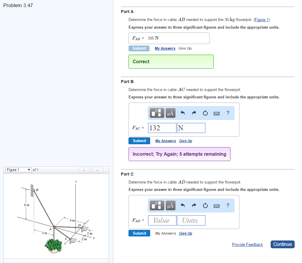 Solved Determine The Force In Cable Ab Needed To Support The 