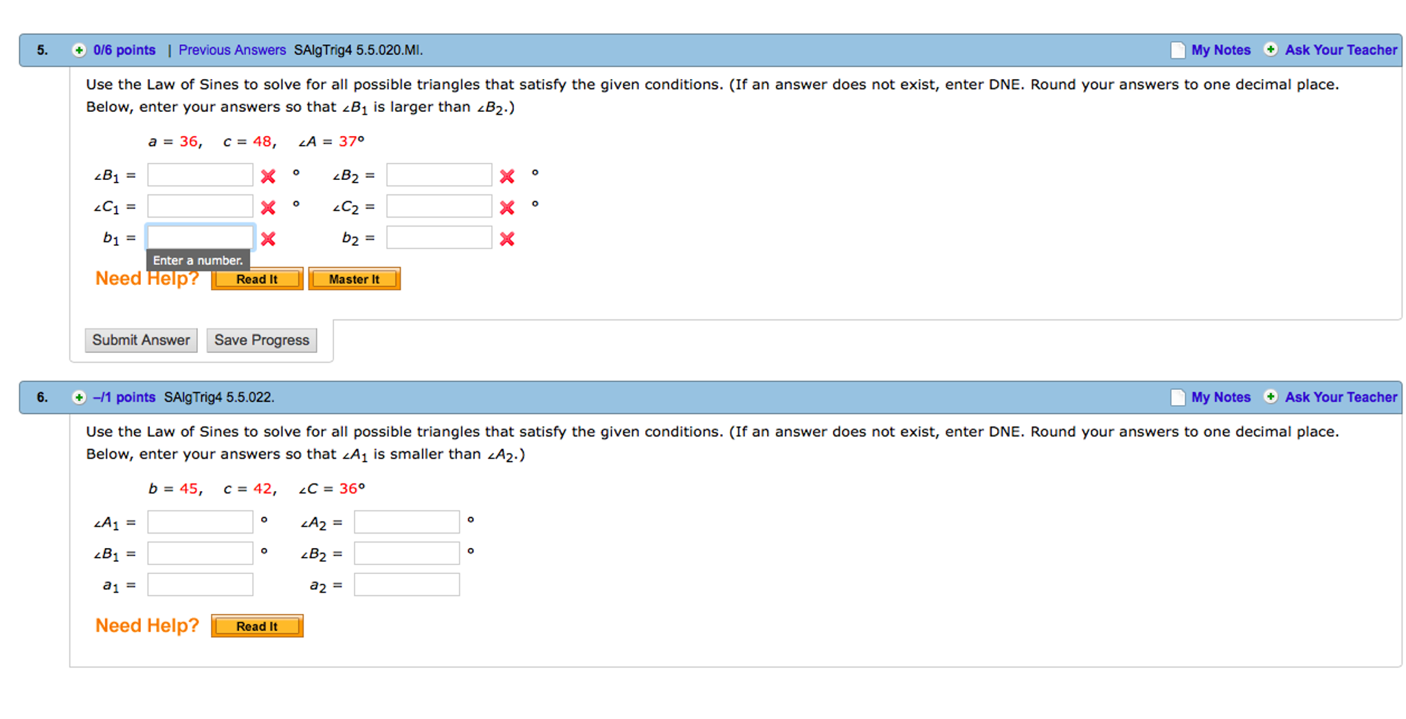 Solved Use the Law of Sines to solve for all possible