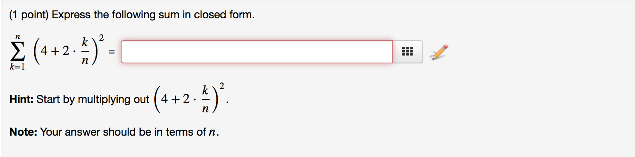 Solved Express the following sum in closed form. N-Ary | Chegg.com