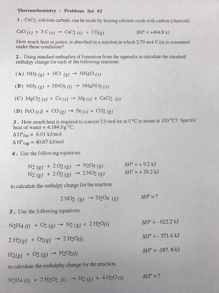 30-thermochemistry-problems-worksheet-number-one-answers-support-worksheet