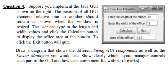 Solved Question 4: Suppose you implement the Java GUI Office | Chegg.com