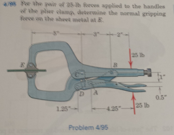 Solved For the pair of 25-lb forces applied to the handles | Chegg.com