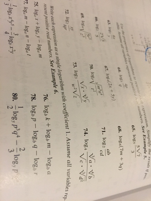 Solved Use The Properties To Rewrite Expression Simplify