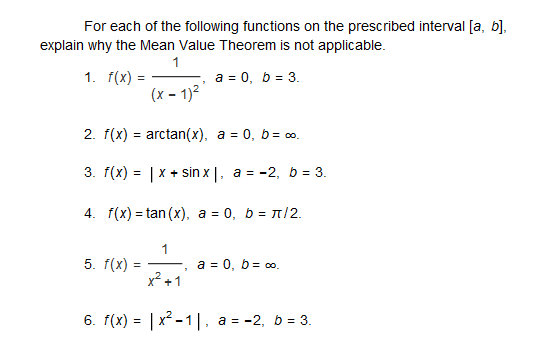 Solved For Each Of The Following Functions On The Prescribed Chegg