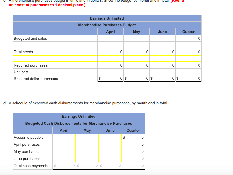 master equipment budget workbook