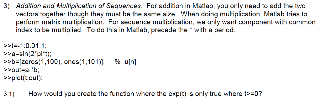 Solved Addition and Multiplication of Sequences. For | Chegg.com