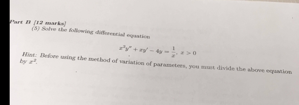 Solved Part B 12 Marks 5 Solve The Following Chegg Solved Part B 12 Marks 5 Solve The Following Chegg