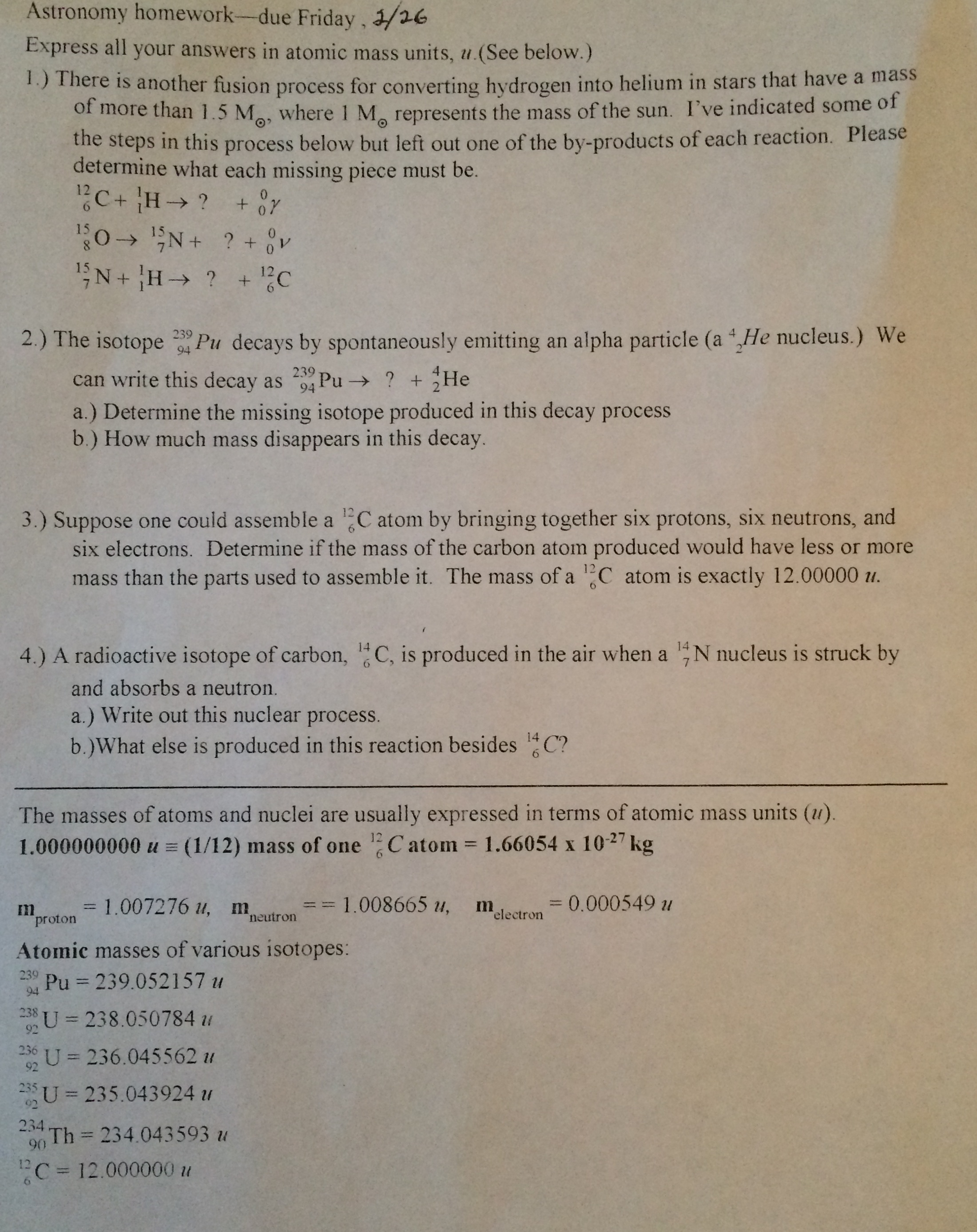 Solved Astronomy homework - due Friday, Express all your | Chegg.com