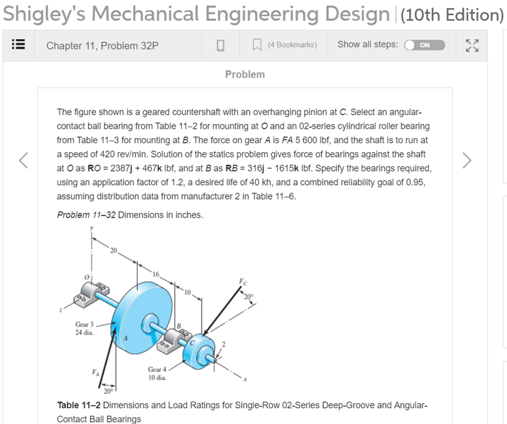 Shigley's Mechanical Engineering Design 11th Edition Solutio