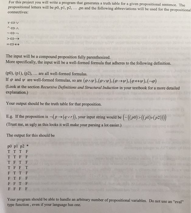 Solved For this project you will write a program that | Chegg.com