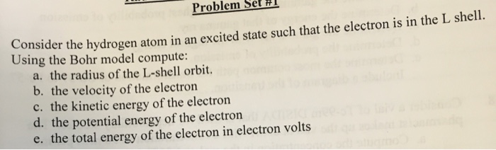 Solved Set Problem Consider the hydrogen atom in an excited | Chegg.com