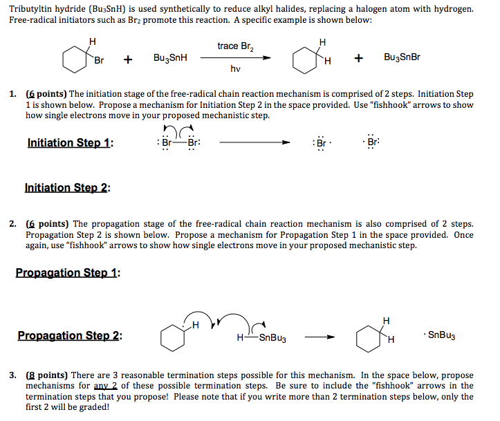 Solved Tributyltin hydride (Bu_3SnH) is used synthetically