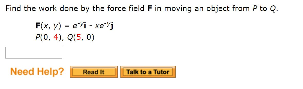 Solved Find the work done by the force field F in moving an | Chegg.com