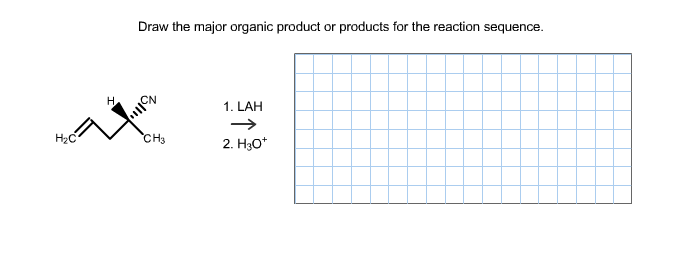 Solved Draw the major organic product for the reaction of | Chegg.com