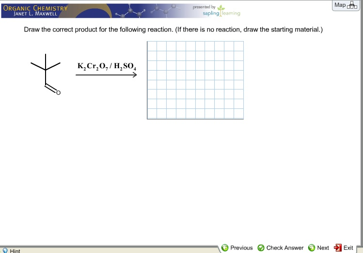 Solved Draw the correct product for the following reaction.